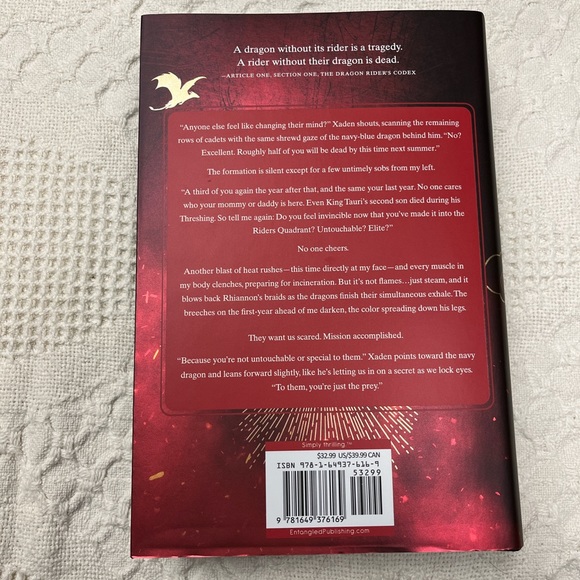 Fourth Wing First Edition Exclusive Holiday Edition Xaden Bonus Chapter Book - Picture 8 of 10